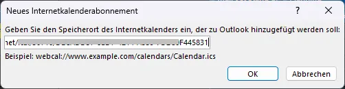 Outlook Internetkalender